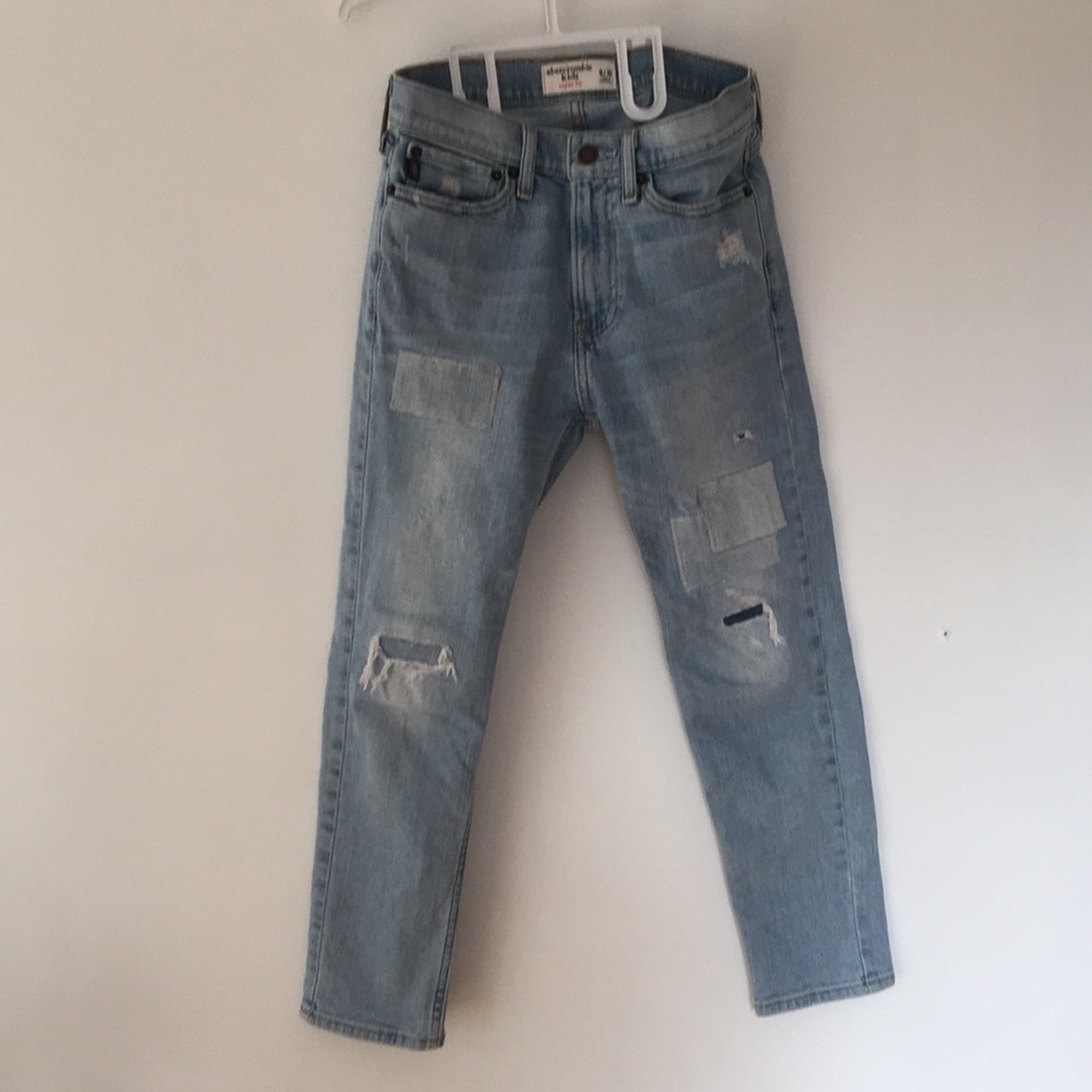 Size 9/10 Abercrombie kids distressed jeans.